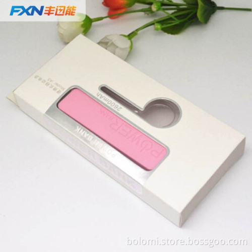 lipstick 2600 mah mobile Power bank munufacture supply in china